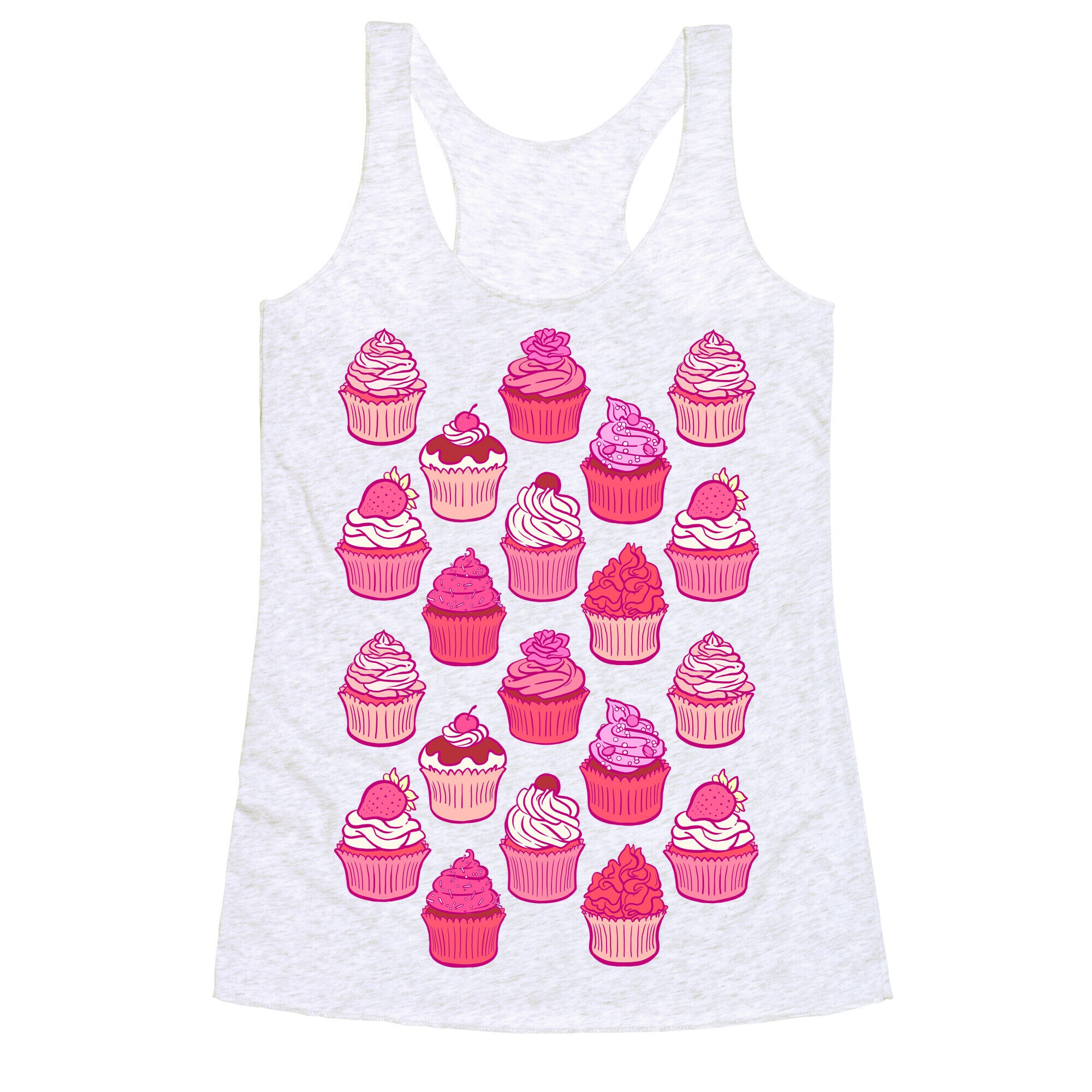 Pretty Pastel Cupcakes Racerback Tank